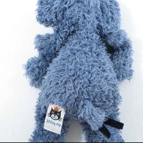 Jellycat London Junglie Bunglie Elephant Blue Shaggy Stuffed Plush Medium 16" - Picture 4 of 5